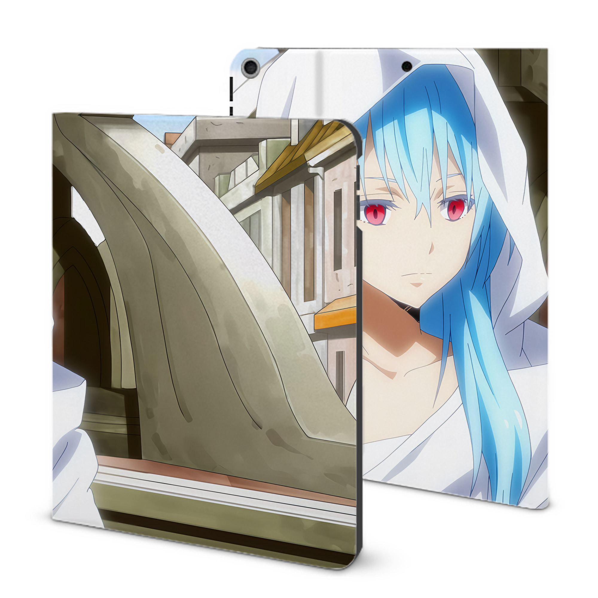 （画像用） 転スラ Regarding Reincarnated to Slime IPad ケース ブック型 PUレザー TPU 耐衝撃 軽量 薄型 ペン収納なし 全面保護 IPad 各モデル対応